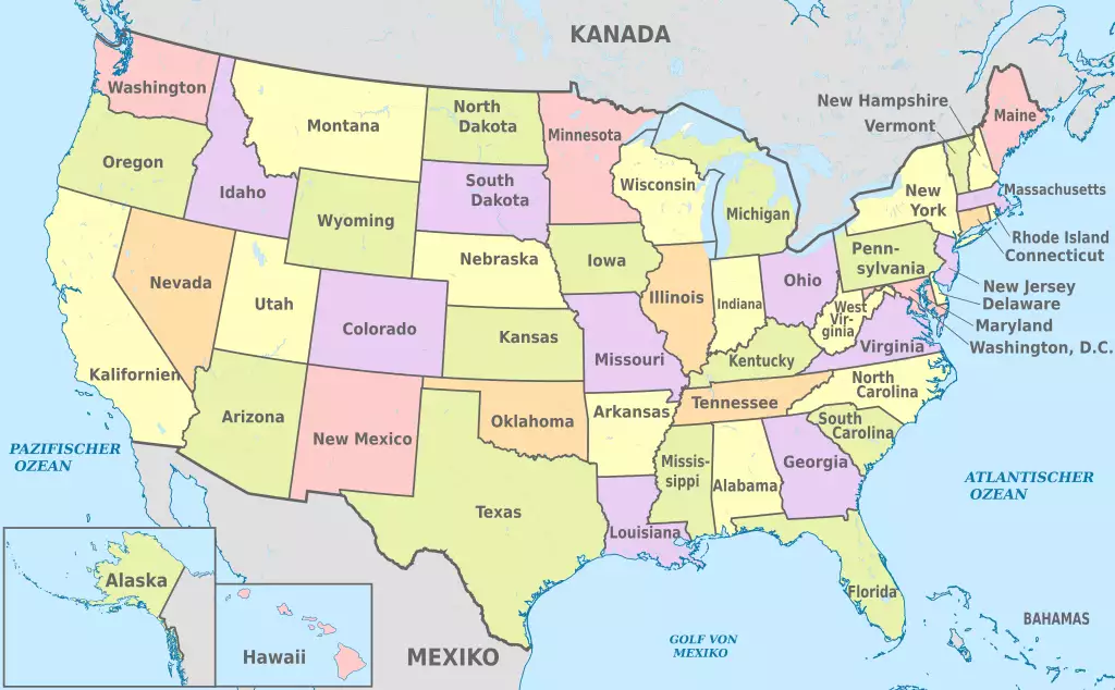 División administrativa de los Estados Unidos División administrativa de los Estados Unidos