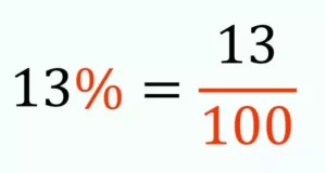 Equivalencia matemática de %