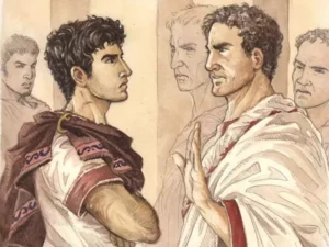 Ciudadano romano ante un magistrado