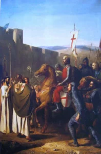 Baldwin de Boloña entrando a Edessa, 1098