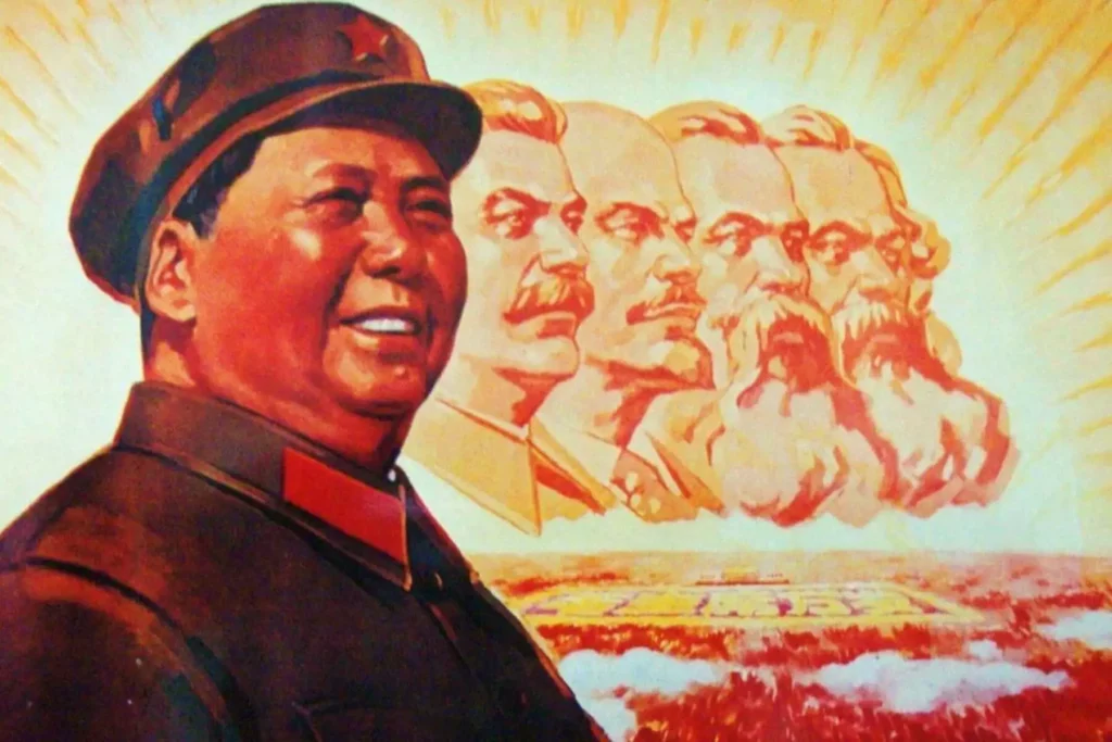 Cartel propagandístico sobre el maoísmo Cartel propagandístico sobre el maoísmo