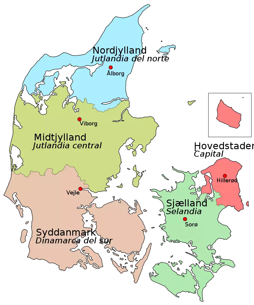 División administrativa de Dinamarca