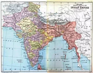 Máxima extensión de la India británica en 1893