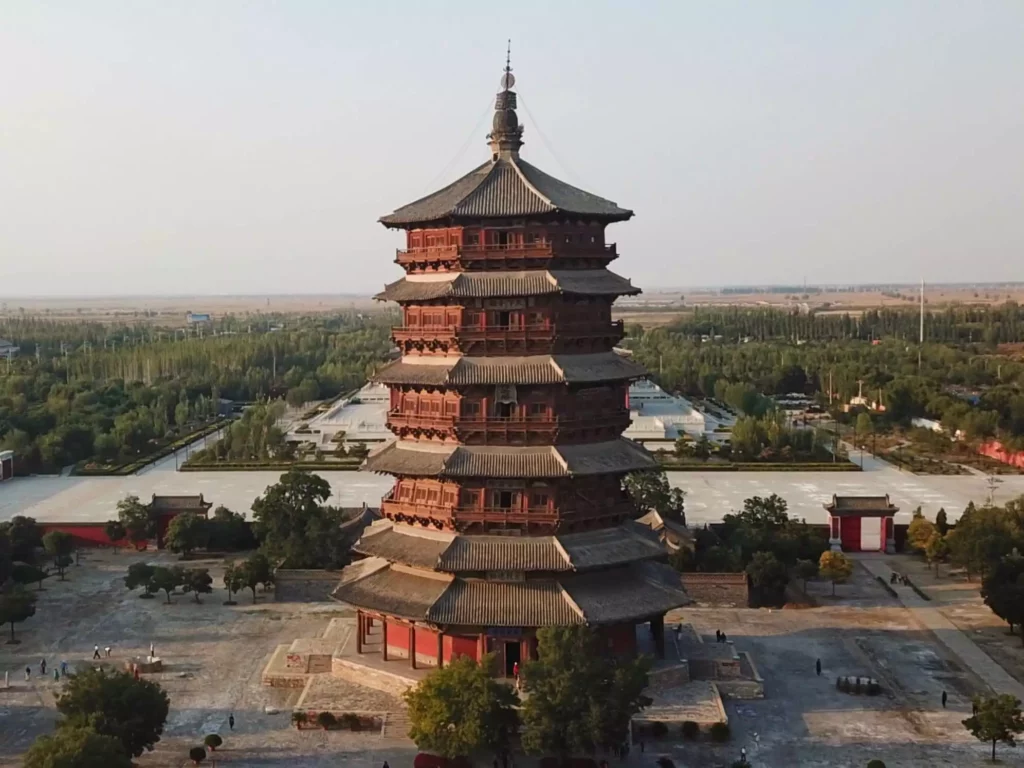 Pagoda de madera de Fogong, China