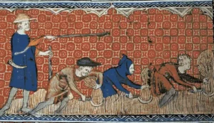 Cosecha del trigo en West Anglia, 1310