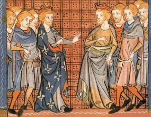 Representación medieval de Ricardo y Felipe
