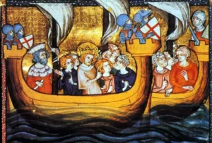 Luis IX durante la séptima cruzada