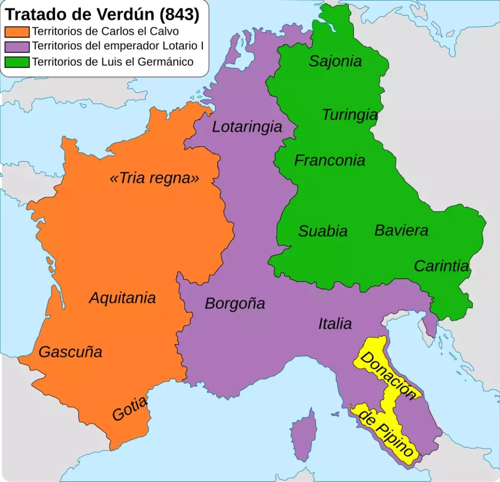 Europa tras el tratado de Verdún