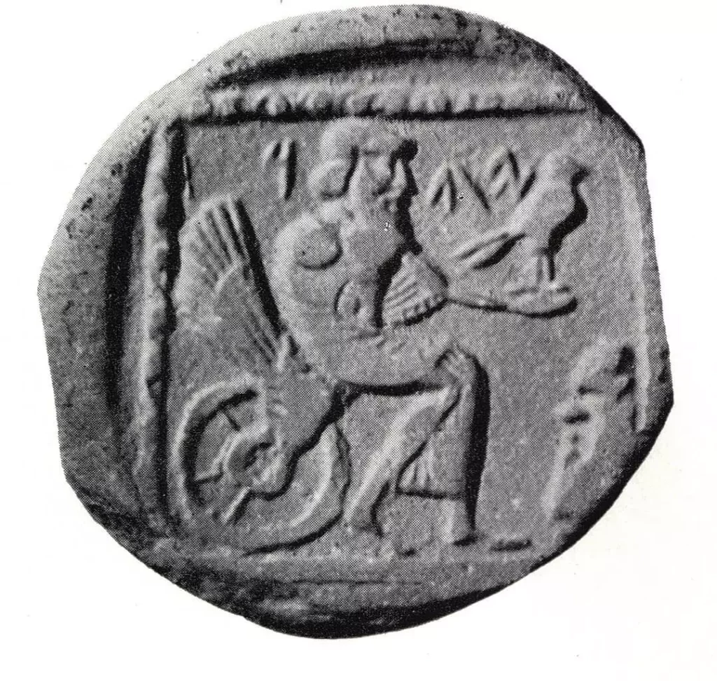 Dracma fenicio del siglo 4 a. C. representando a Zeus-El-YHW