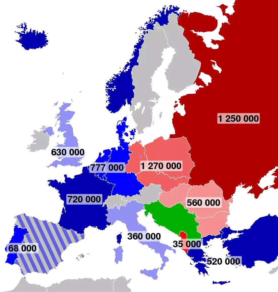 OTAN y el Pacto de Varsovia en 1959