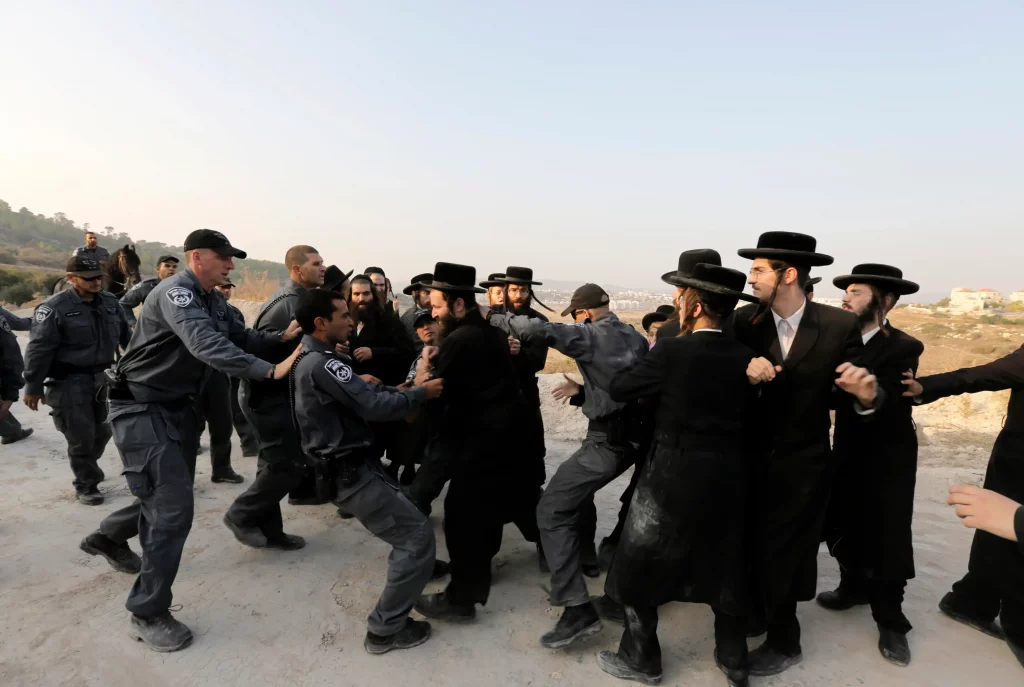 Protesta de judíos ultraortodoxos en Jerusalén, 2013