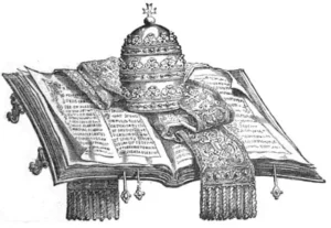 Ilustración del año 1881 sobre la supremacía papal