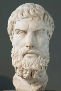 Busto de Epicuro del siglo II