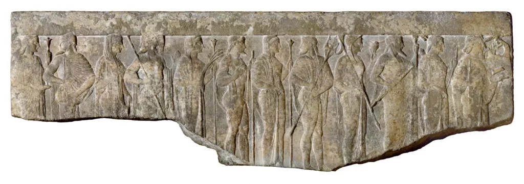 Los 12 olímpicos, relieve del siglo I a. C.