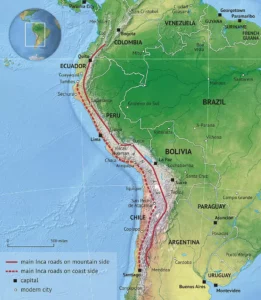 Sistema de Caminos Inca a lo largo de Sudamérica