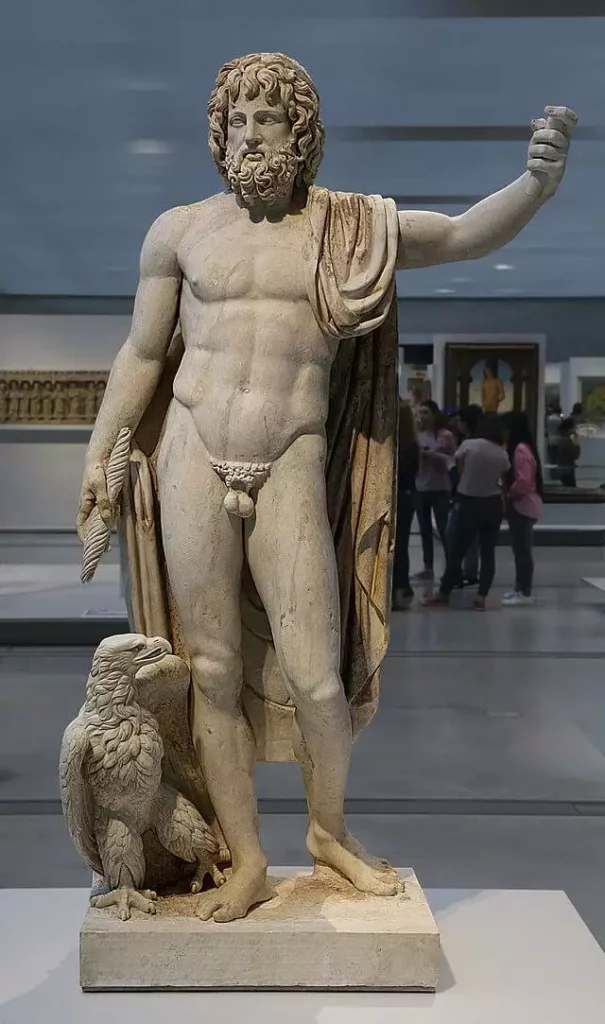 Estatua de Zeus-Júpiter en el museo de Louvre
