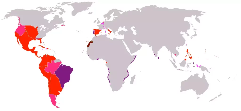Máxima extensión del Imperio Español Máxima extensión del Imperio Español