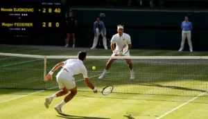 Juego entre Djokovic y Federer Juego entre Djokovic y Federer