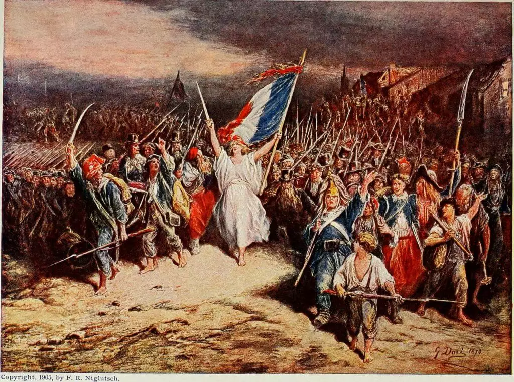 Franceses siguiendo la Libertad Franceses siguiendo la Libertad