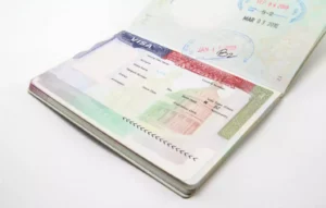 Ejemplo de una visa americana