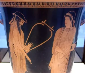 Alceo y Safo Alceo y Safo, ejemplo de poseía lírica griega, 470 a. C.