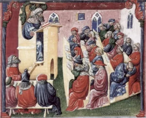 Henricus de Alemania con sus estudiantes, s. XIV