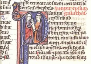 Epístola a los gálatas, v, medieval