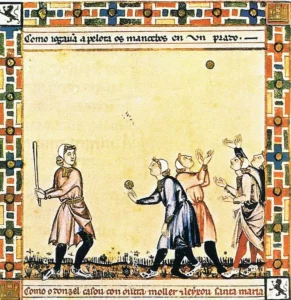 Primeros juegos de la pelota en la edad media, Cantigas de Santa Maria