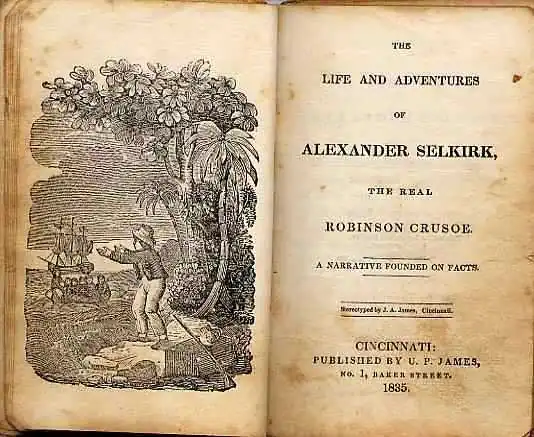 Libro de Alexander Selkirk El Libro The Life and Adventures of Alexander Selkirk, the Real Robinson Crusoe (1835)